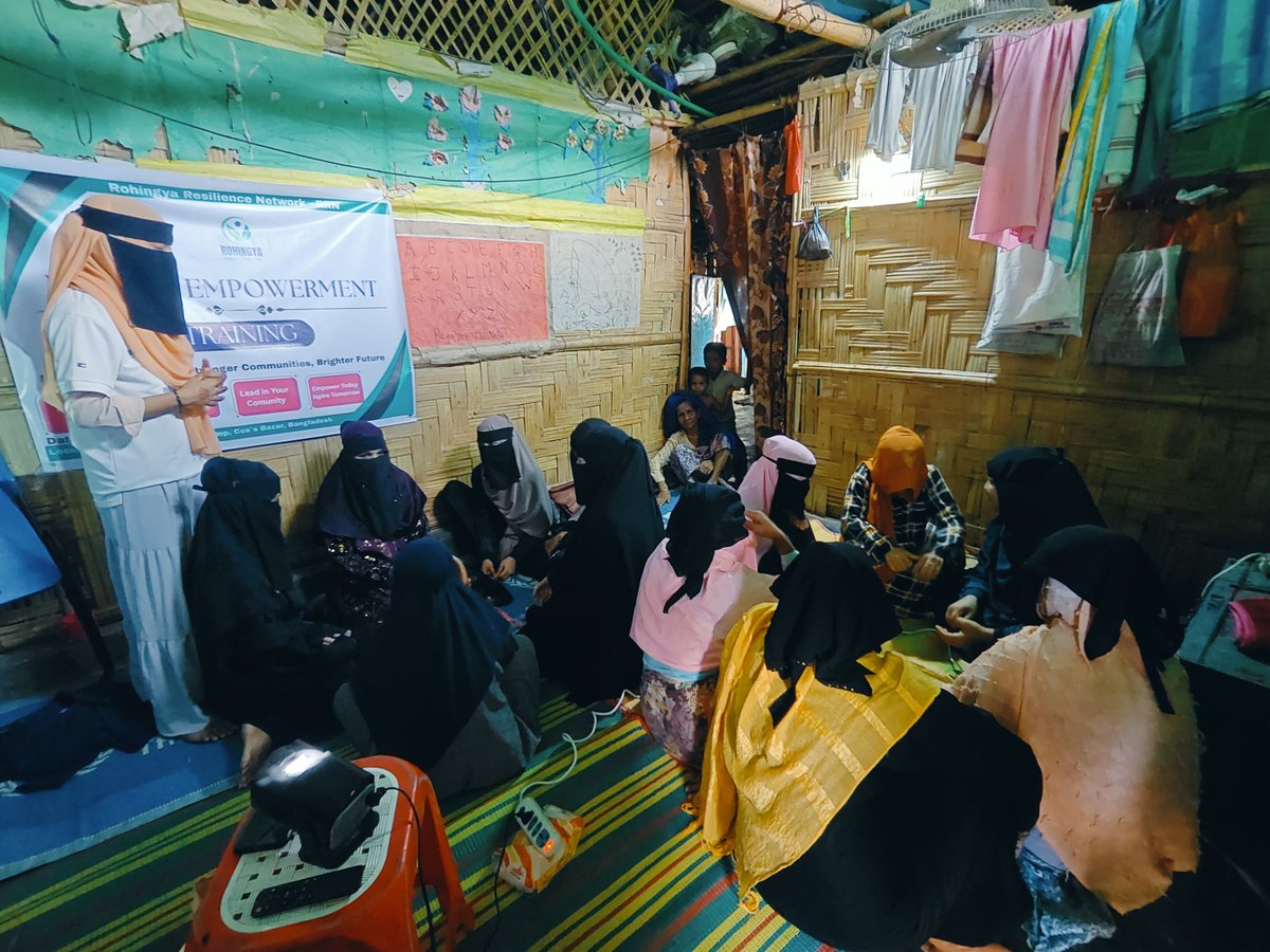 RRnetwork1's tweet photo. Today, #RRN successfully conducted Woman Empowerment Training for Rohingya refugee women, promoting women's rights, leadership, confidence, and positive community change. #RRN remains committed to empowering women and girls for a stronger, more resilient future. https://t.co/XAJDQqKqkb
