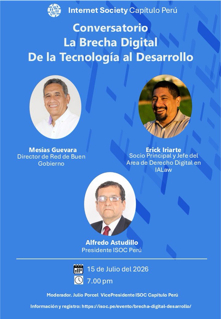 coyotegris's tweet photo. 15.Julio. 7pm. Conversatorio: La Brecha Digital. De la Tecnologia al Desarrollo. Dialogaremos Mesias Guevara @MesiasGuevara, Alfredo Astudillo @aastudillop y yo sobre hacia donde viene la agenda digital que debe tomar el proximo gobierno. Organizado por @PeruIsoc . Registro: https://t.co/HHqMZgvaEO #PeruDigital