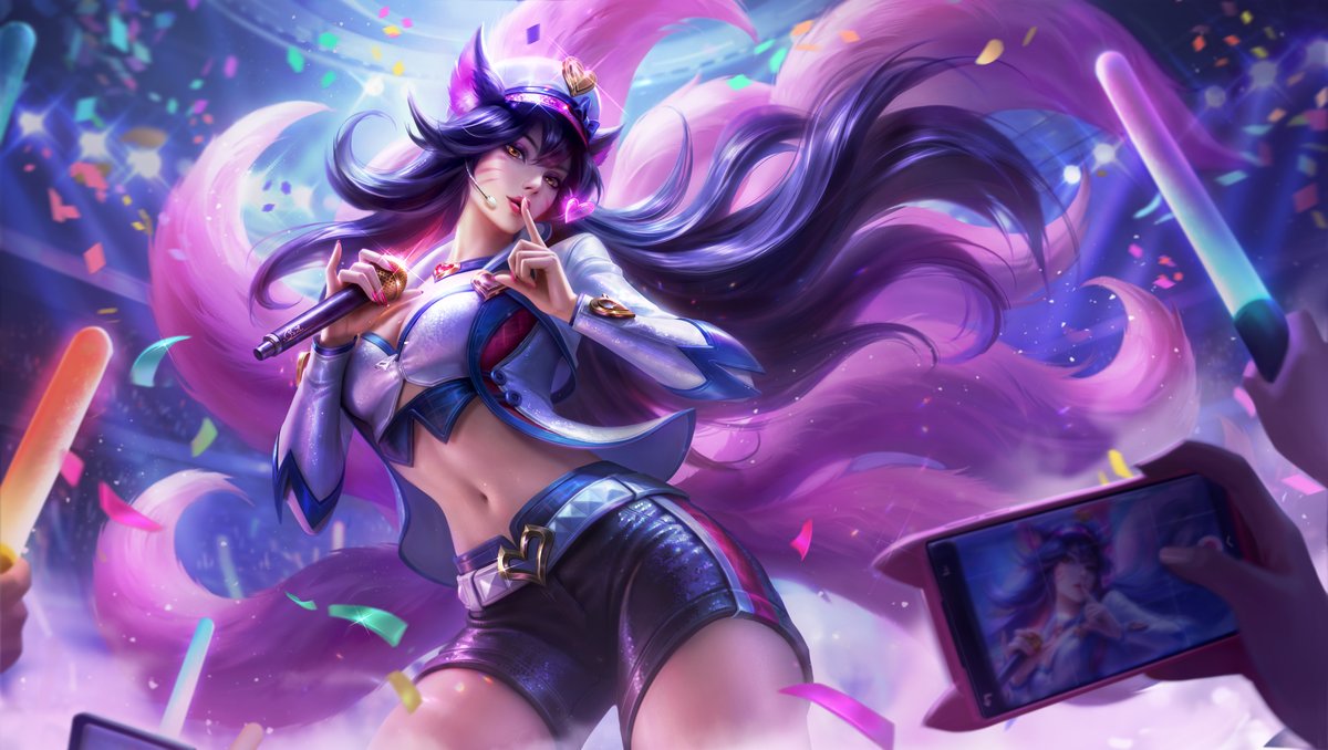 waywardcxnnibal's tweet photo. HD Popstar Ahri Ahri-versary chroma CN exclusive splash art. https://t.co/kWDKlBLVmH