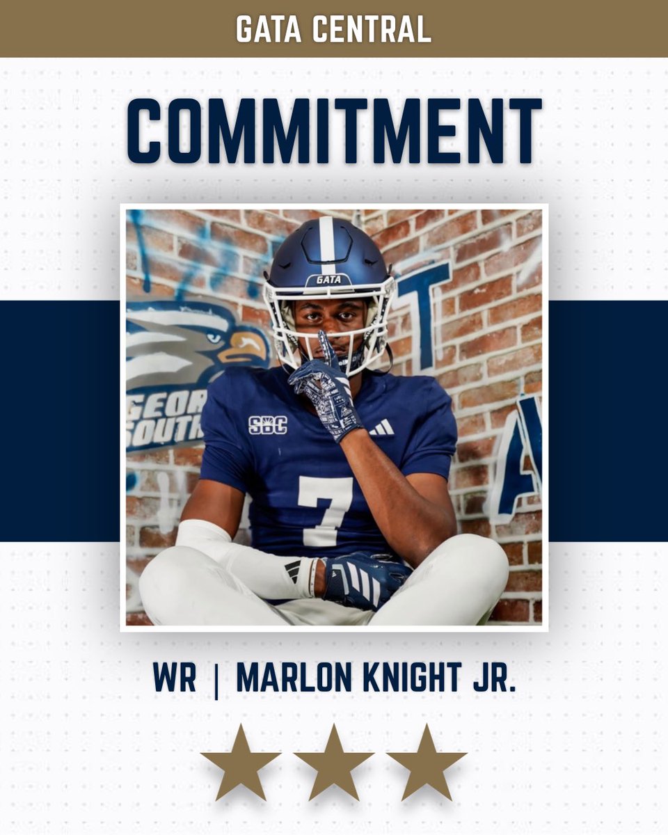 GATACentral's tweet photo. Calvary Day (GA) wide receiver Marlon Knight Jr. (@Mjknight_) became the Eagles’ second three-star commit around three weeks ago.

He hauled in 46 receptions for 780 yards and 13 touchdowns last season and held nearly 30 total offers. https://t.co/LmcgrGHnO7