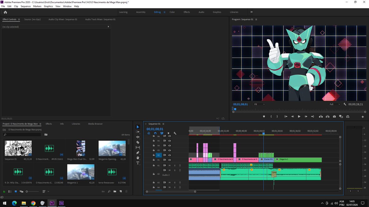 Erickunske's tweet photo. Editando um vídeo aí https://t.co/qEXlRpkSiK