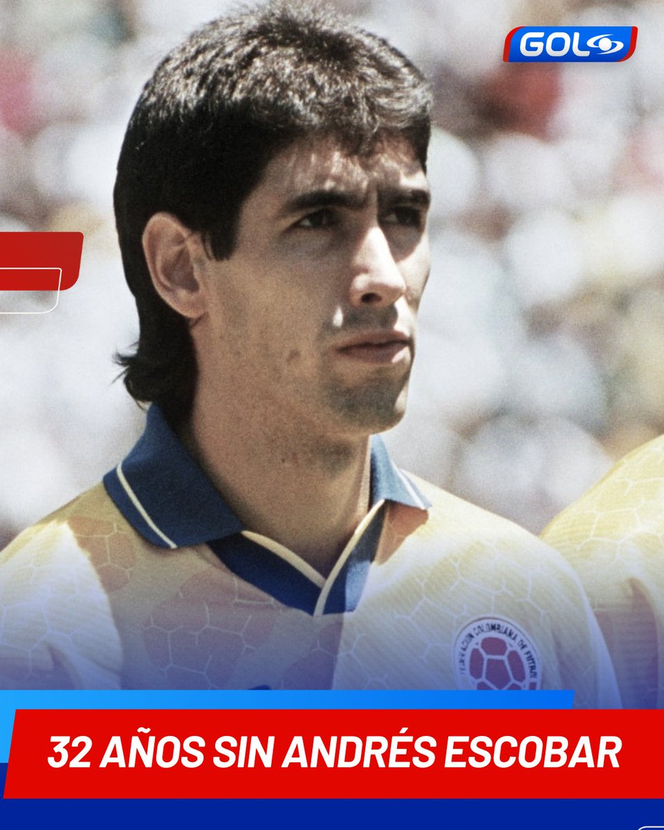 GolCaracol's tweet photo. 🕊️🇨🇴 ¡SIEMPRE TE RECORDAREMOS, ANDRÉS ESCOBAR!

Este 2 de julio se cumplen 32 años del asesinato de Andrés Escobar, una de las mayores leyendas del fútbol colombiano. 💛💙❤️

Su legado trascendió las canchas y hoy sigue siendo símbolo de grandeza, respeto y amor por la camiseta de la Selección Colombia. ⚽🙏 Su memoria permanece viva en el corazón de todo un país.

#FutboleroGol