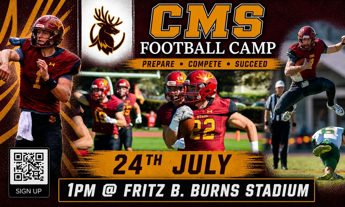 CoachBlochowski's tweet photo. It was great to see so many high-academic ballers on the East Coast! 

Now come check out the West Coast🌴

The CMS Football Camp is less than one month away! 

🗓️ July 24 📍Claremont, CA 

Sign up now here: https://t.co/dFQ93MaDMK https://t.co/XRoss3UZbI