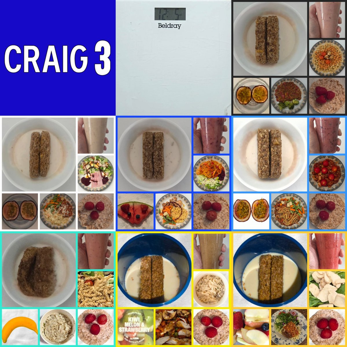 CraigTCFC3's tweet photo. Seventeenth Week Of My Diet Im 12st 5lb And This Is My Food Collage For Monday 1st June 2026 To Sunday 7th June 2026 I Have Enjoyed My Seventeenth Week Of My Diet🍽️😋#CRAIG3 #Glasgow #Bournemouth #DietProgress #HealthyEating https://t.co/5vy7FDAZ8n