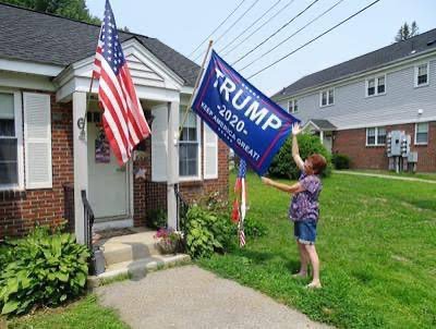 0ivankaTrump1's tweet photo. Be 100% honest: would you be willing to take down your Trump flag if it offended your neighbor? https://t.co/cx0JyunPz9