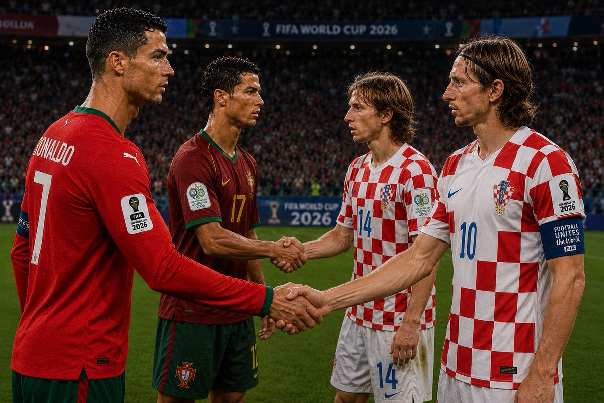 Alexis_RH_'s tweet photo. No estamos preparados para asumir que una de estas dos leyendas jugará esta noche su último partido en un Mundial.

Cristiano, Luka, gracias por todo. https://t.co/P3RcqqBipg