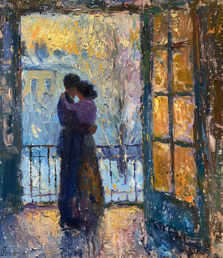 _Being_Benign's tweet photo. #vss365 #inkmine #bionicanadian

When love emerges
The heart remembers
What eyes could never recognise 
The architecture of reasons collapses
Every careful appraisal falls away
It learns the language of feelings 
Where every emotion becomes poetry

A man comes to a woman
As a living canvas
Of a secret desire
Clad in patience 
Like someone 
Who knows love is not always a comfort 
But an understanding 
An unveiling of what’s hidden within since centuries 

And she watch him
Peeling her silence of ages
Like a layer of skin
All walls crumble
Barriers shatter 
Thresholds disappear 

He touches her
Like a scholar
As if turning a page of history 
Returning to an ancient manuscript 
Inscribed in the crevices of soul

Within her rises the hunger
Not merely to be touched 
But to be discovered by those fingertips
That know all the maps
The forgotten routes to reach at the place
Where salvation lies

Art- Meister Drucke