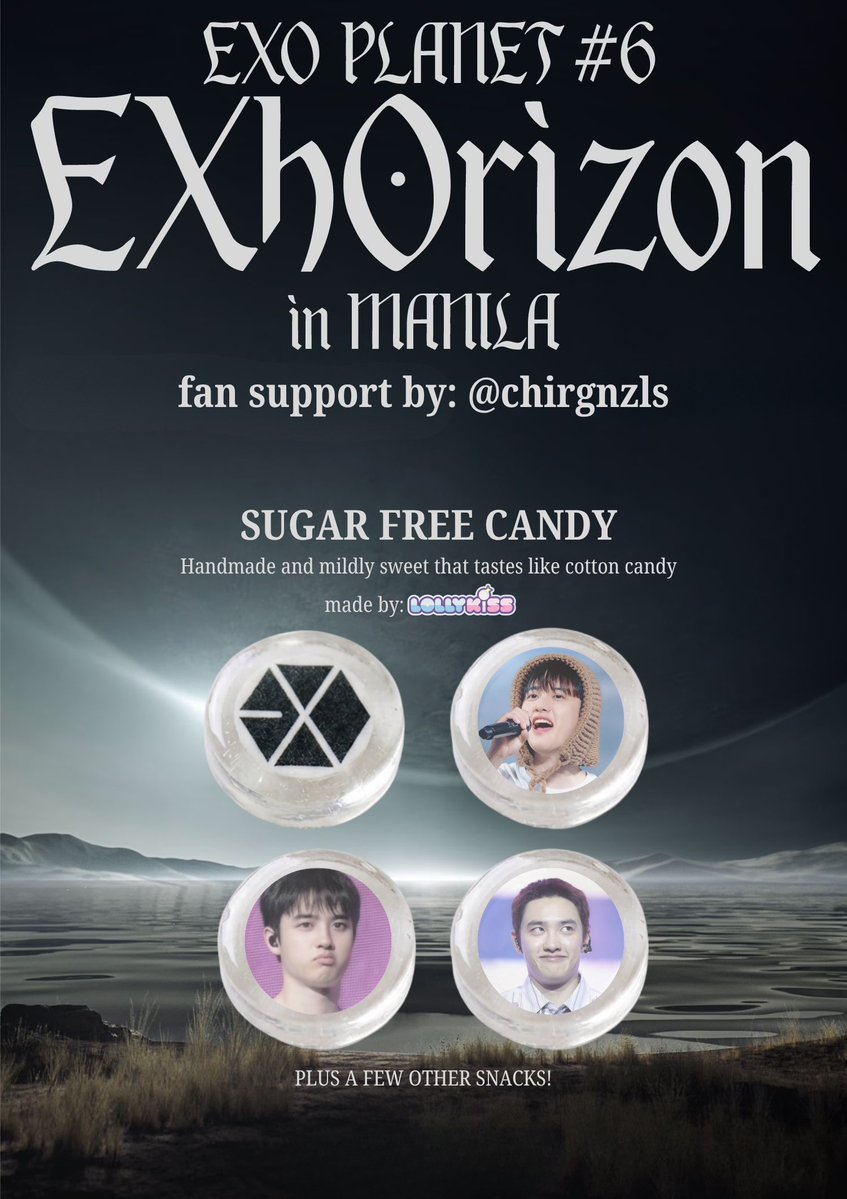 chirgnzls's tweet photo. 🩶 EXhOrizon in Manila Freebies 🩶
fan support by @chirgnzls 

— kissies/sugar-free candies; plus some other snacks 
— limited quantity; strictly 1:1 only
— will be given at random
— around MOA (July 3 &amp; on D1 July 4)

see you!!! 

#EXhOrizoninManila #EXhOrizon https://t.co/yuESi1D9Sc