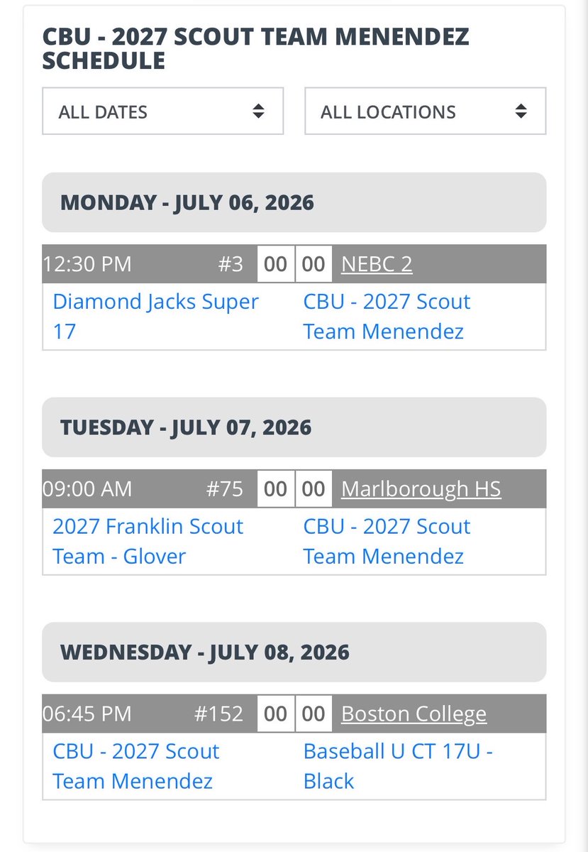 KevinSull2027's tweet photo. I will be pitching in the PS Boston Classic on Monday 7/6 at 12:30 at the New England Baseball Complex with @CBU_FL . Excited to make a run!
@BBA_Teams https://t.co/U8Gua6l4aT