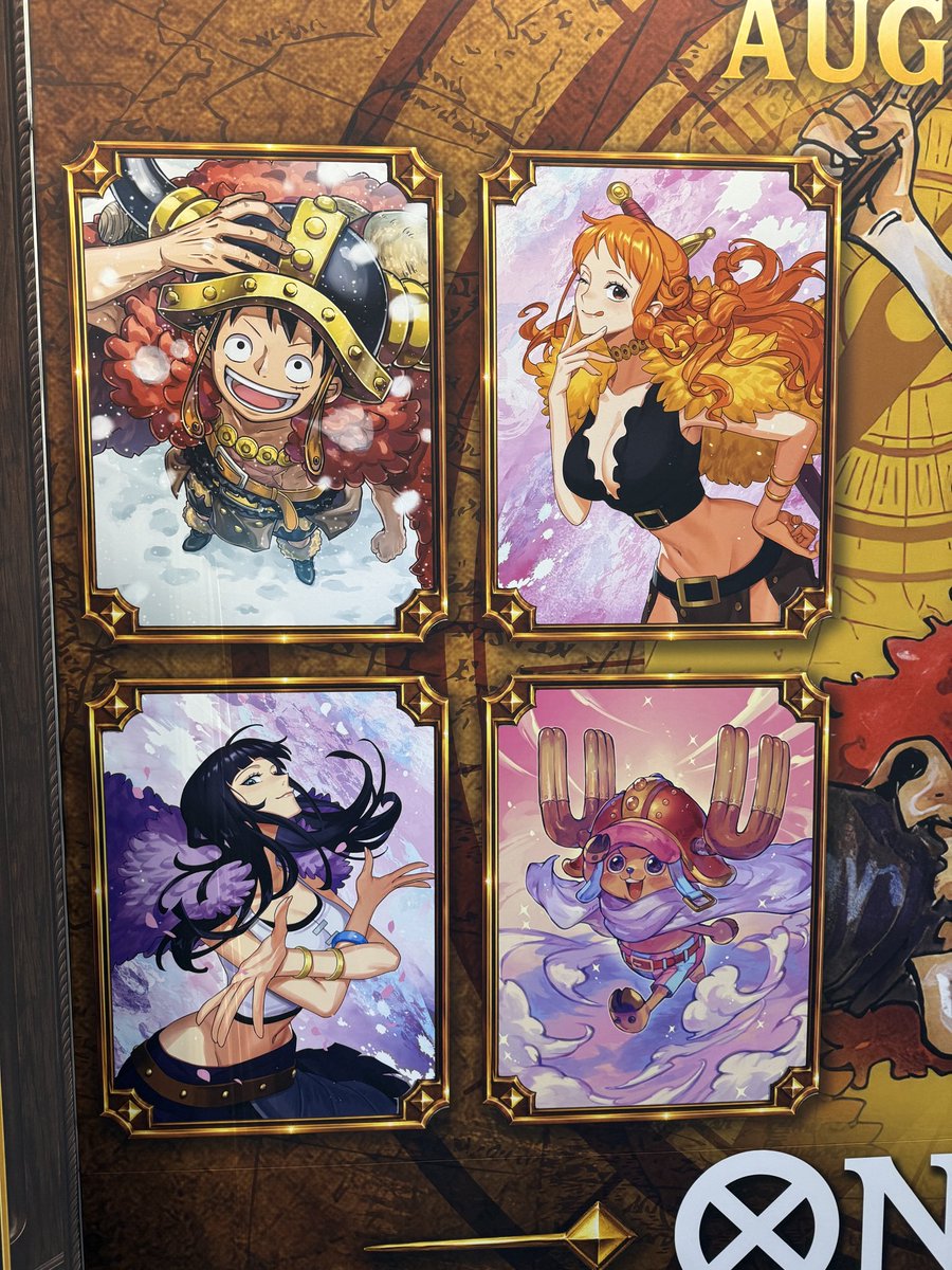 jerrysgotpops's tweet photo. New artwork for OP17 on Display at anime expo @AndyCollectz https://t.co/A1RpDQIV2d