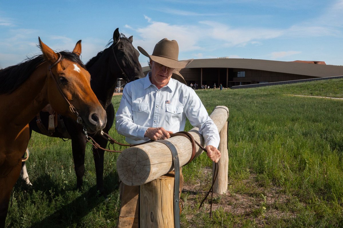 SecretaryBurgum's tweet photo. There’s no better way to experience the Badlands than on horseback, just like Theodore Roosevelt did.

His love for this remarkable landscape inspired one of the greatest conservation legacies the world has ever seen. https://t.co/8hb3WJTYm8