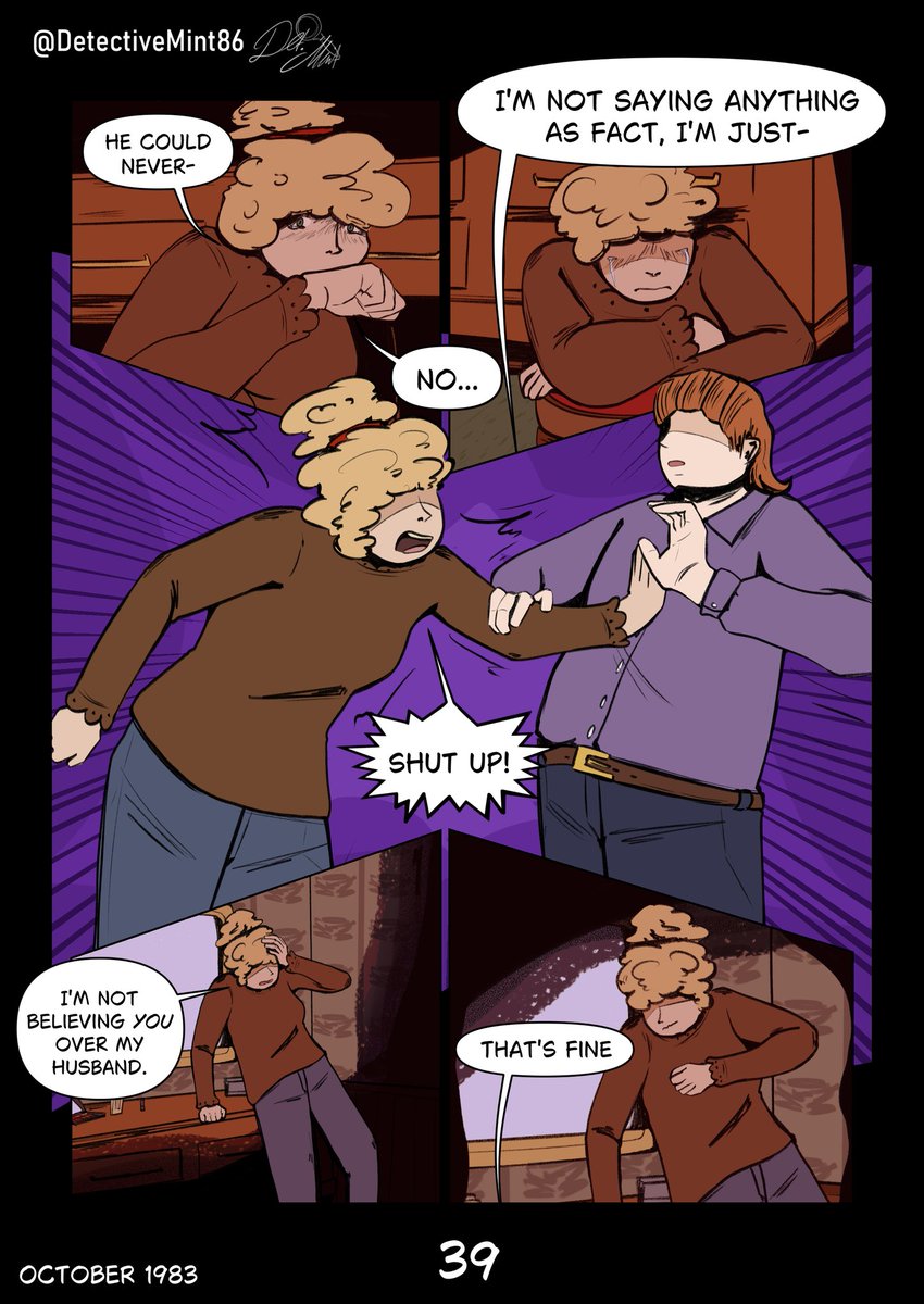 DetectiveMint86's tweet photo. 'He could never'

TPTI - Chapter 1: October 1983
Pages 38 and 39

Other pages: @PathTo_Insanity
#fnaf #fnafcomic #mrsemily #williamafton https://t.co/4wsaDqtYNe