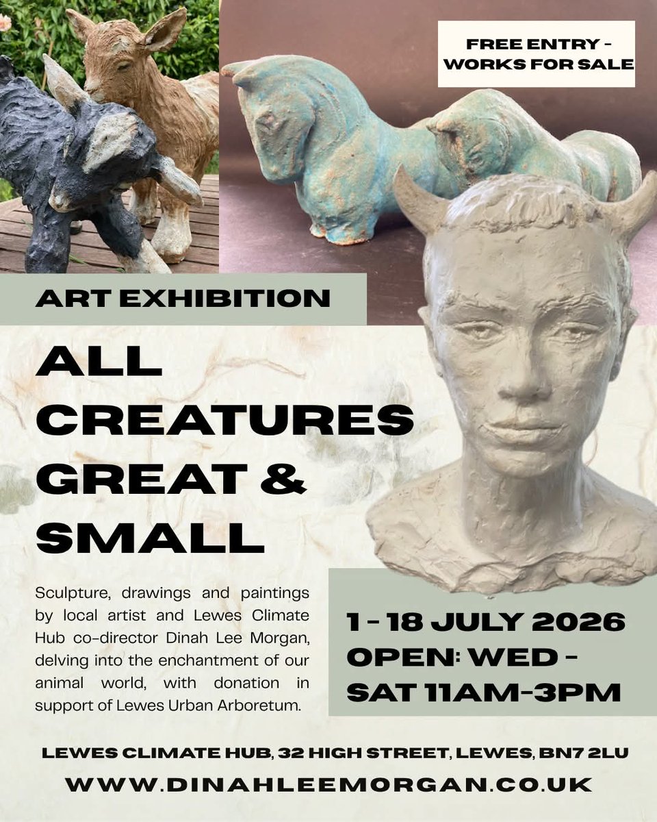 LewesSwifts's tweet photo. "All Creatures Great and Small" - a wonderful sculpture exhibition at #Lewes Climate Hub - with #Swifts! https://t.co/bP4TEV9J8Q