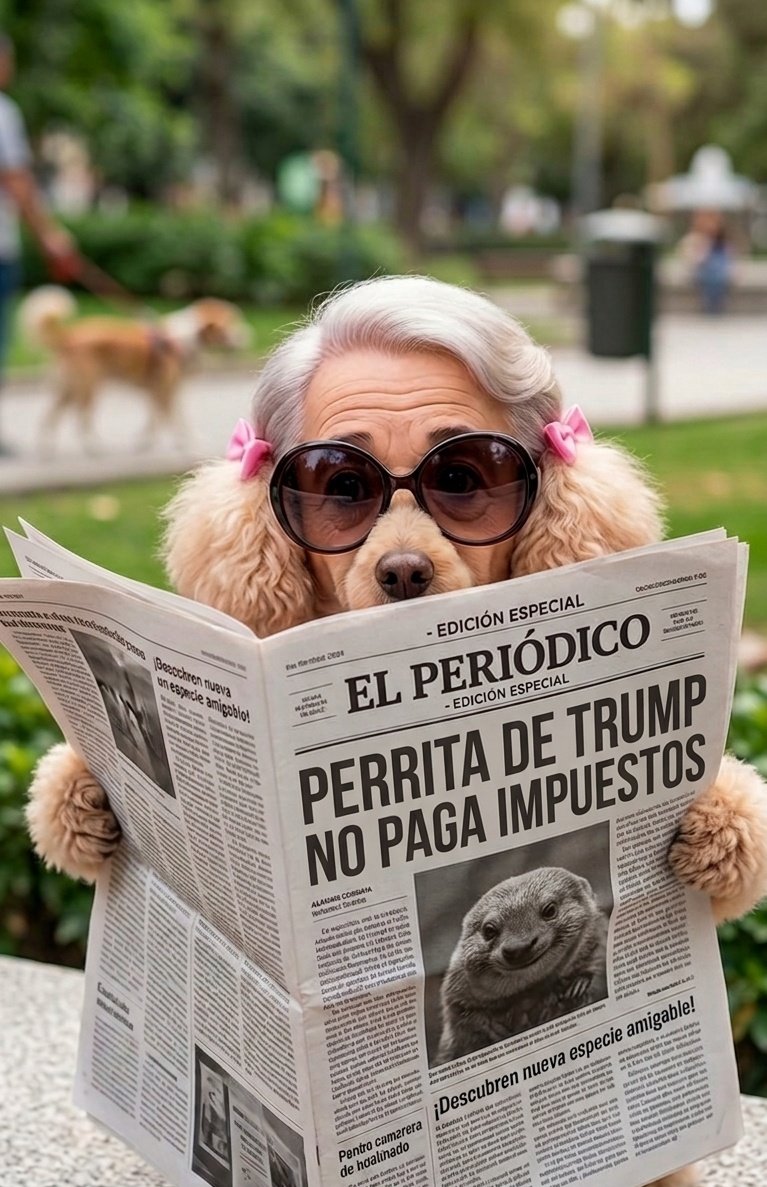 deresimio's tweet photo. #LaPerritaDeTrump  pretende que nos olvidemos de ella con todo este tema del Mundial y Ecuador. Está tratando de pasar desapercibida.

No soltarle la correa. https://t.co/Gqhyskruw1
