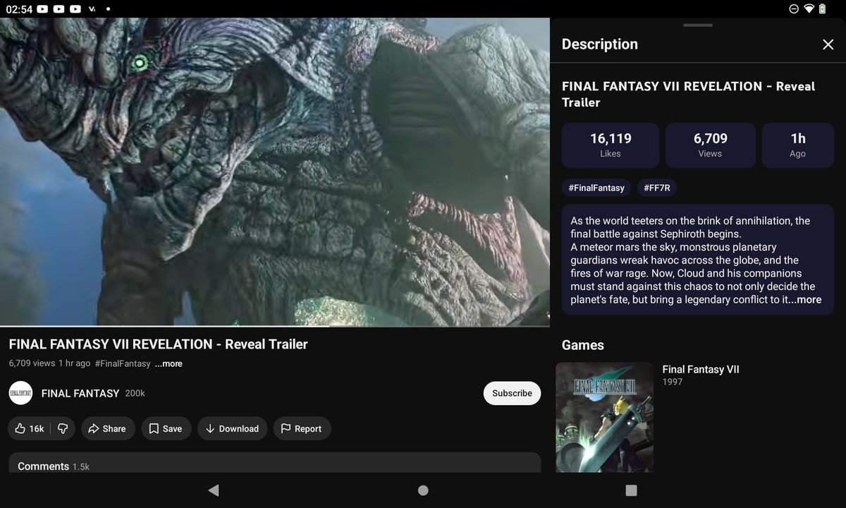 Boffa_The_Mane's tweet photo. @Sebbywebz Look at the views compared to likes. The trailer for #FF7Revelation had been out for an hour at this point. @Sebbywebz https://t.co/pNO8wAOXS5