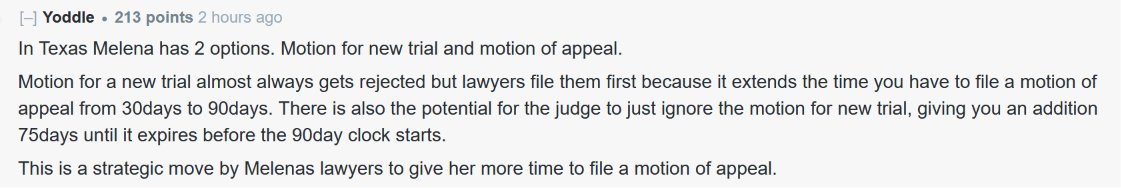 bill_ony's tweet photo. Why did Malena ask the court for a new trial?  This user summarizes it best and remember, we are only getting one side of the story.  The other party isn't broadcasting their grievances live to thousands. https://t.co/fv93qxL0tQ
