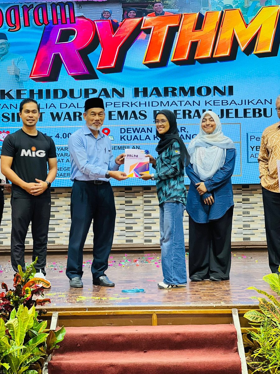 jbs_n9's tweet photo. PROGRAM RYTHM : RITMA KEHIDUPAN HARMONI SUKARELAWAN BELIA DALAM PERKHIDMATAN KEBAJIKAN SIHAT WARGA EMAS PERINGKAT DAERAH JELEBU 2026
Jelebu, 21 Mei 2026 – Program RHYTHM (Ritma Kehidupan Harmoni: Sukarelawan Belia dalam Perkhidmatan Kebajikan, Program Sihat Warga Emas). https://t.co/U6svXNksO7