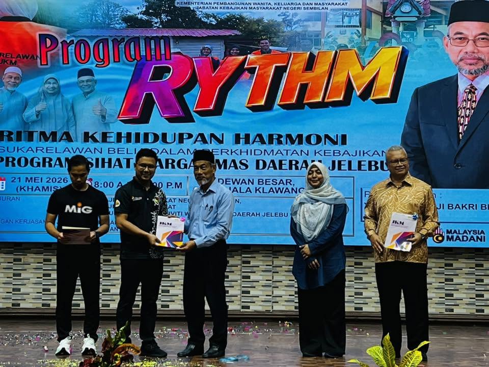 jbs_n9's tweet photo. PROGRAM RYTHM : RITMA KEHIDUPAN HARMONI SUKARELAWAN BELIA DALAM PERKHIDMATAN KEBAJIKAN SIHAT WARGA EMAS PERINGKAT DAERAH JELEBU 2026
Jelebu, 21 Mei 2026 – Program RHYTHM (Ritma Kehidupan Harmoni: Sukarelawan Belia dalam Perkhidmatan Kebajikan, Program Sihat Warga Emas). https://t.co/U6svXNksO7
