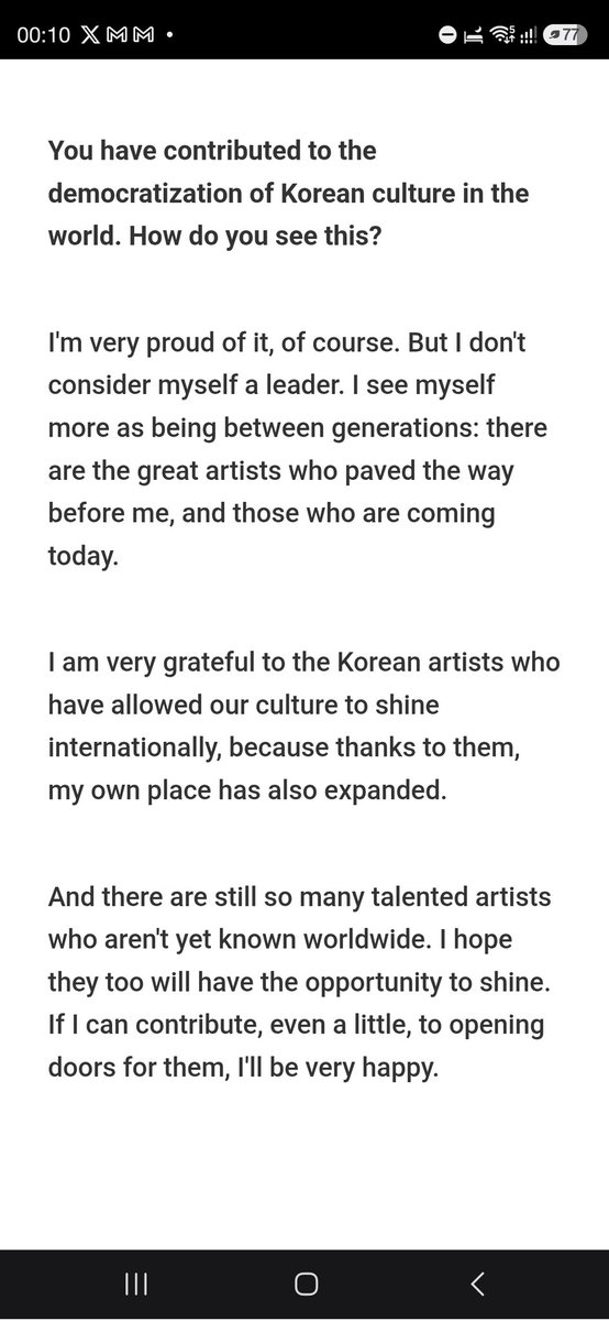 erlinzhang's tweet photo. IU :
I'm deeply grateful to the Korean artists who made it possible for our culture to be recognized around the world. Because of them, my own horizons have broadened as well.
There are still so many talented artists who have yet to be known worldwide. I hope they, too, will have the opportunity to shine. If I can play even a small part in helping open doors for them, I would be truly happy.

🥹🫶

https://t.co/SPSIIPEpsS