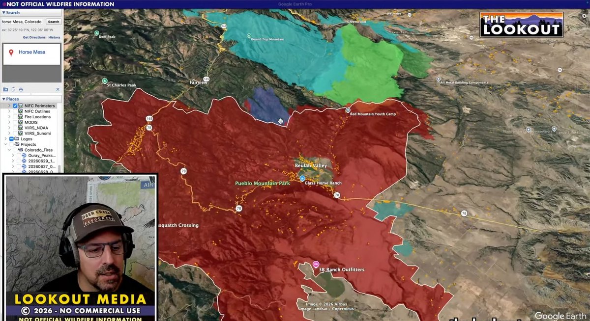 NowThisLook's tweet photo. Beulah Valley Colorado. Beulah Colorado.  Fire map as of this morning.
https://t.co/xdO4H6o4MF https://t.co/EzhMuDj1LC