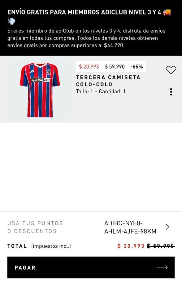 panchiek7's tweet photo. Tercera camiseta de Colo-Colo a 20.993 con código Banco Chile 👀 https://t.co/YTq04R8Ck7