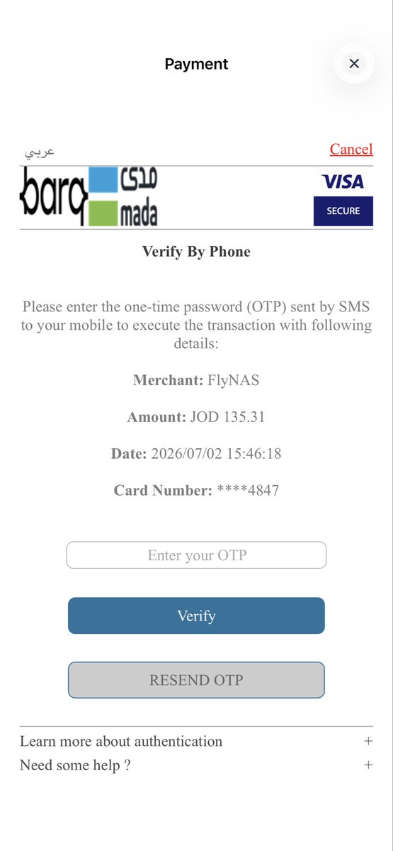 Scorpion_MUFC's tweet photo. @flynascare السلام عليكم .. احتاج مساعده بخصوص عدم امكانية تنفيذ عملية الدفع من خلال التطبيق. يرجى ملاحظة انه قد تم محاولة السداد من خلال بنوك مختلفة باستخدام بطاقة (مدى). يرجى الاطلاع على الصور المرفقه وشكراً https://t.co/xEOF8YCuz2