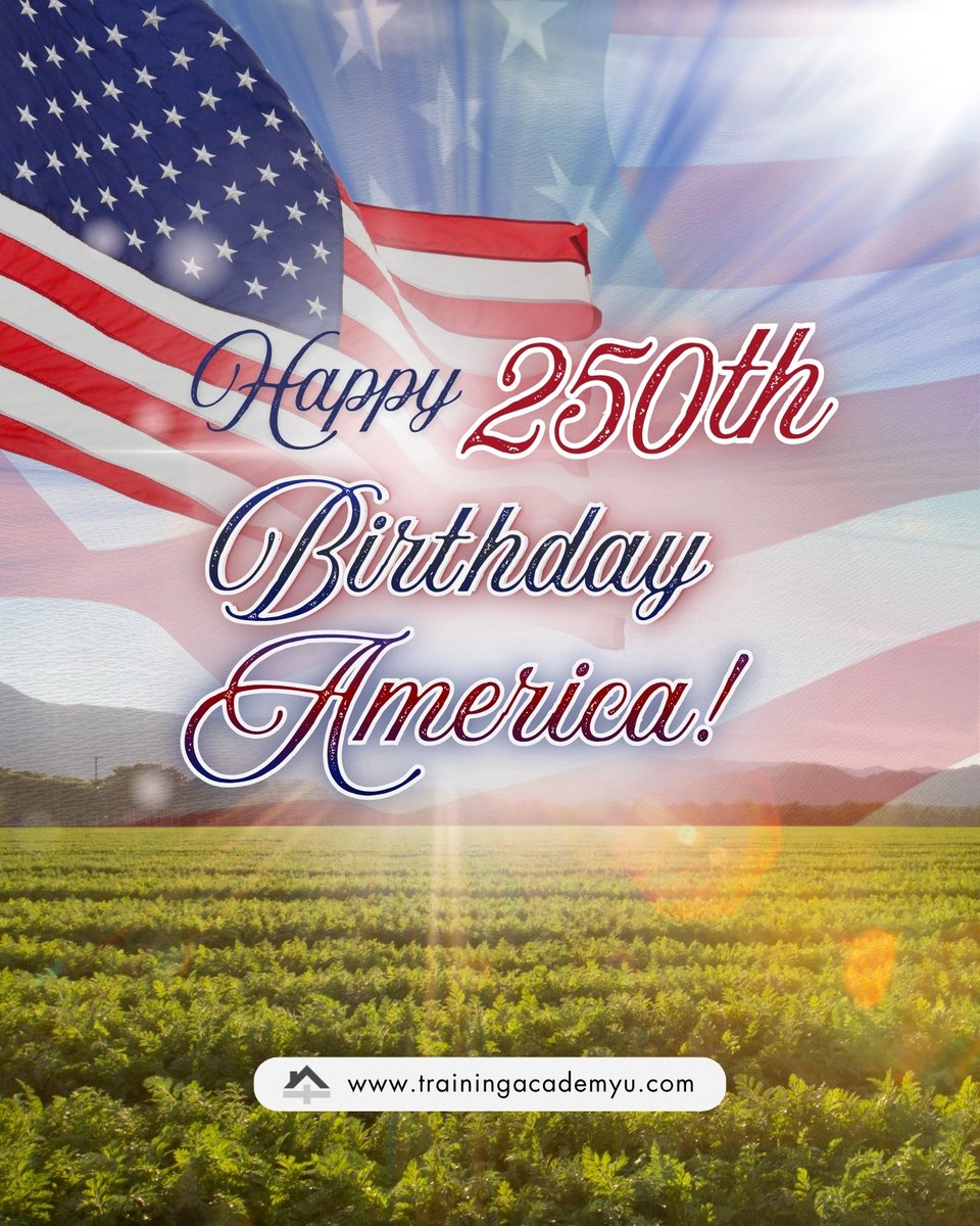TrainingAcadU's tweet photo. Happy 250th Birthday America! 🗽2️⃣5️⃣0️⃣🇺🇸❤️🤍💙🇺🇸 https://t.co/ajhh3oIkh9
