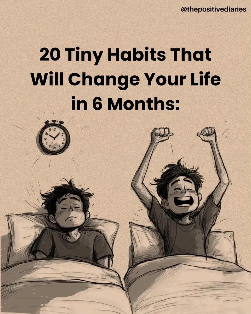 masculinenotess's tweet photo. 20 Tiny Habits That Will Change Your Life in 6 Months:

- THREAD 🧵 https://t.co/JLRcEga8Y8