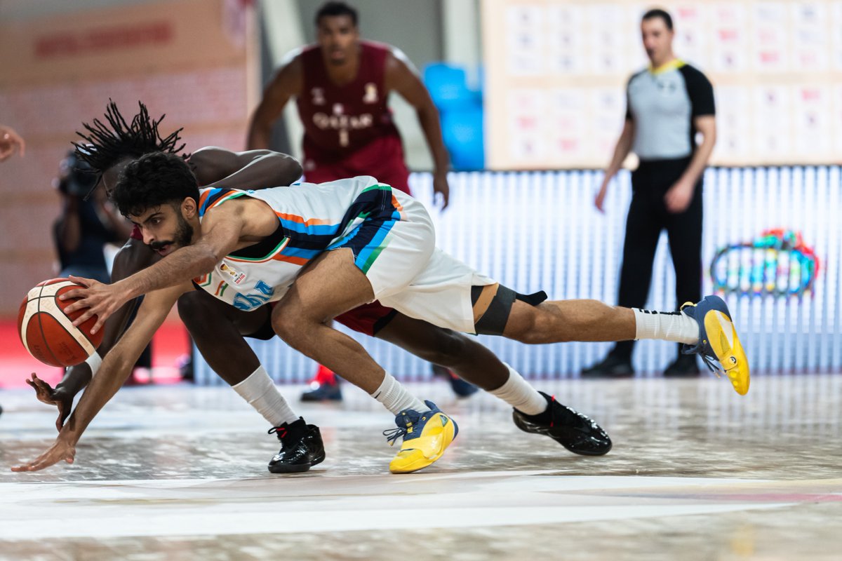 theofficialibl's tweet photo. No easy games in #FIBAWC Qualifying 🥵
Every possession was a battle, as Qatar got the better of our boys in Ahmedabad.
We go again Sunday 🔁
#IBL #TheNewGame #StepItUpIndia https://t.co/vSkOeZxSoE