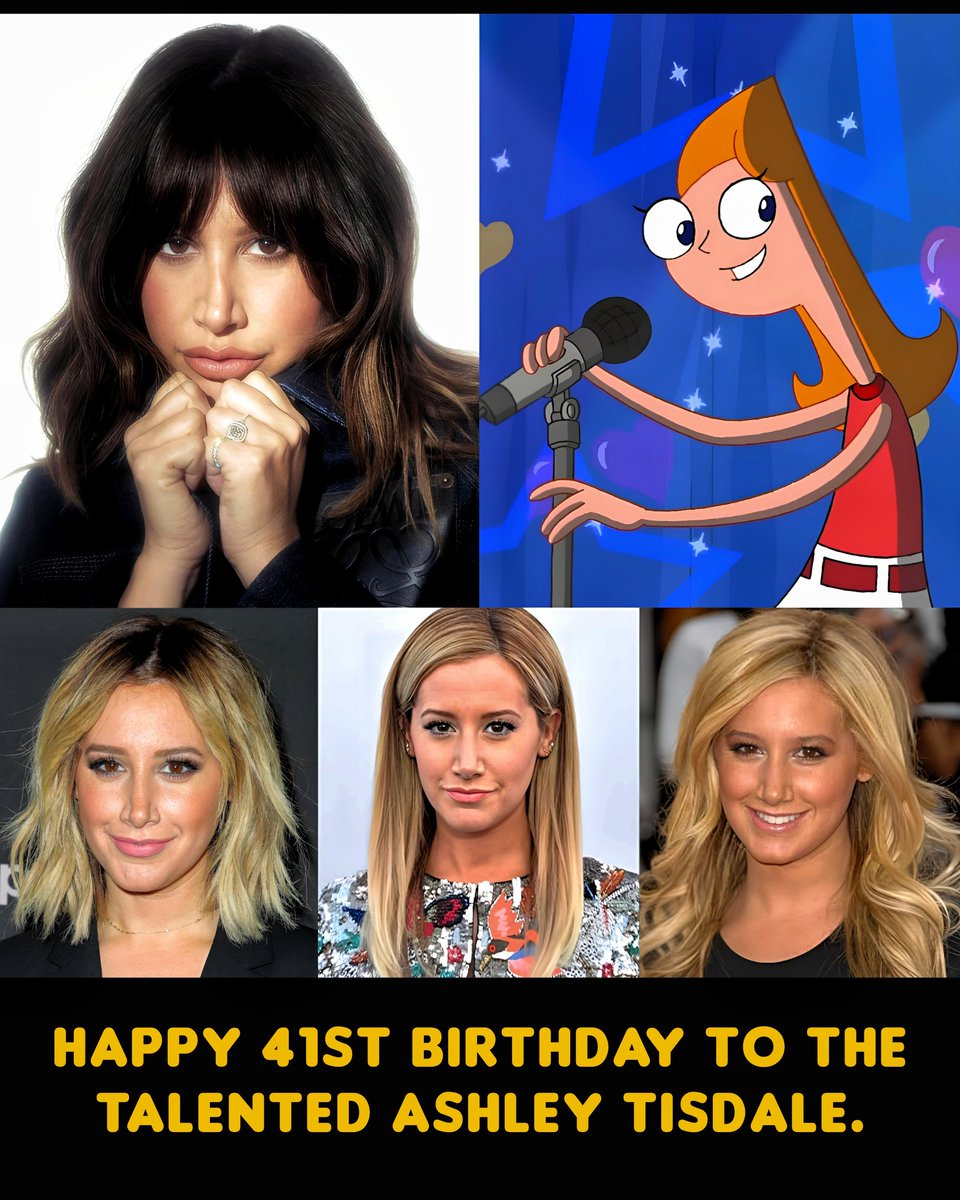 cartoonvibes26's tweet photo. Happy 41st birthday to the talented Ashley Tisdale!

From voicing Candace Flynn in Phineas and Ferb to starring as Sharpay Evans in the High School Musical trilogy, Ashley has entertained generations with her unforgettable performances. Her voice, talent, and charisma continue to leave a lasting impact on fans around the world. Happy Birthday! 🎉🎂