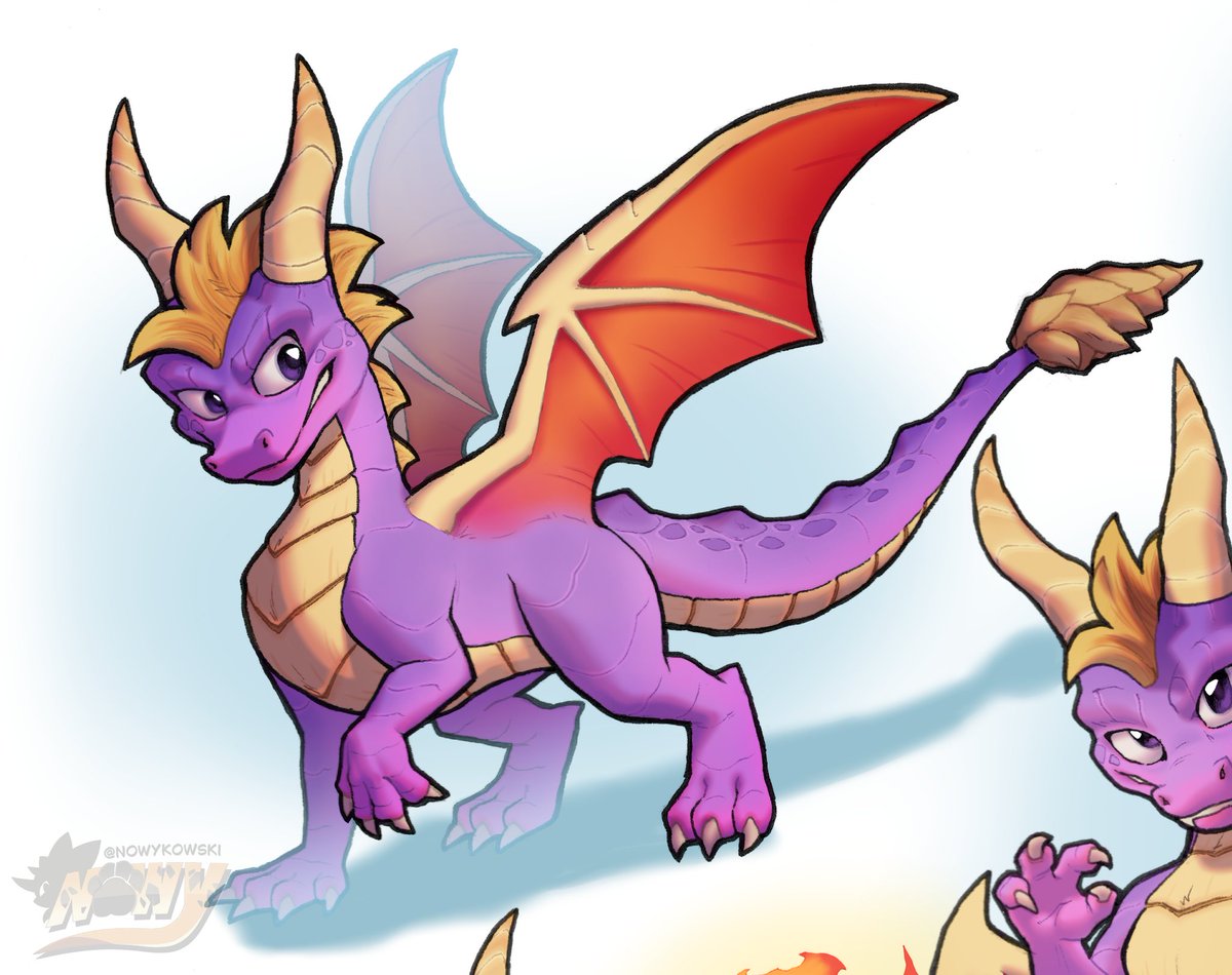 nowykowski's tweet photo. Finally the dragon boy🐉 himself is here!
I wanted to celebrate the reveal from the new #Spyro game #arealmbeyond
I hope to share some more fanart for him soon^^ I did a bunch of them
#spyrothedragon https://t.co/4du9wjm13B
