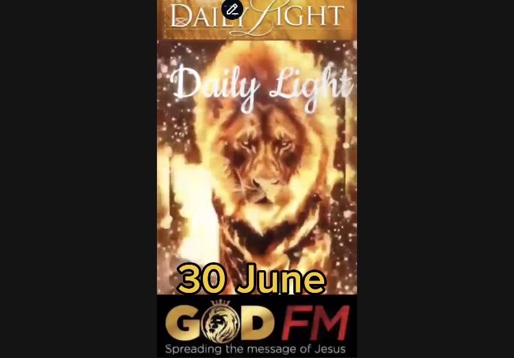 Godfmradio's tweet photo. Daily Light 30 June,  1 July 
Ayesha GOD FM
#dailyswordoftruth #bible #truth #god #jesus @garywaterman
#god #jesus #ti #ai #terminator #elonmusk #love #robot #donaldtrump #matrix 
#foryoupage #fyi #loveyourself #dailylight #viral
#sermon #godfm #putgodfirst #truth #ti@godfm https://t.co/Njn1h8oYIK