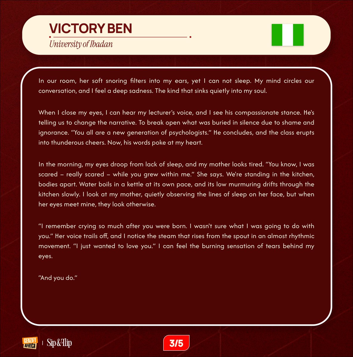 genzifyafrica's tweet photo. 11. Victory Ben — University of Ibadan 🇳🇬 https://t.co/exO2us866c