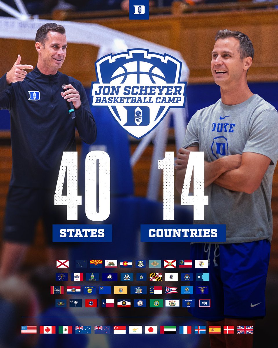 DukeMBB's tweet photo. Campers came to us from 40 states / 14 countries…. For a DAY CAMP 🙏🙏😈 https://t.co/iG1COFN8Jx