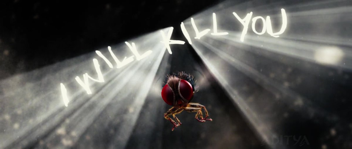 yoanorszulik's tweet photo. Eega, la mouche vengeresse (2012) 
S.S. Rajamouli signe un summum de cartoon live, au carrefour de Stephen Chow et Sam Raimi. Un équilibre parfait entre humour et candeur, doublé  d’un laboratoire visuel préfigurant les futures épopées mythologiques du réalisateur. Une https://t.co/2Wk3FJEPNg