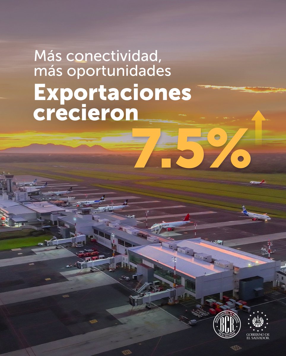 bcr_sv's tweet photo. Las mejoras en la infraestructura logística del país fortalecieron la movilidad de mercancías y servicios. Los avances en el Aeropuerto Internacional San Óscar Arnulfo Romero y Galdámez y las inversiones en el Puerto de Acajutla contribuyeron a facilitar el comercio exterior durante el primer trimestre de 2026.