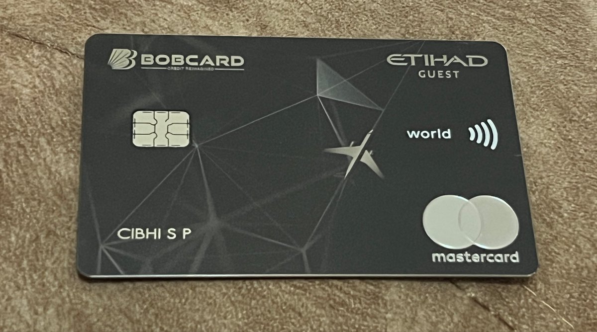 cibhisp's tweet photo. Welcome, Etihad Guest Premium Card! ✈️💳
Joining my BOB Eterna as the newest addition to the wallet.

Looking forward to building the miles game with Etihad Guest- Gold status on first transaction on ethiad website , zero forex markup, seamless direct lounge access (no Priority Pass required), and premium travel benefits. A metal card for international travelers.

#EtihadGuest #MilesAndPoints #TravelRewards #CreditCards #ZeroForex #AirportLounge