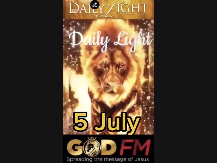 Godfmradio's tweet photo. Daily Light 4, 5 July 

 Ayesha GOD FM
#dailyswordoftruth #bible #truth #god #jesus @garywaterman
#god #jesus #ti #ai #terminator #elonmusk #love #robot #donaldtrump #matrix 
#foryoupage #fyi #loveyourself #dailylight #viral
#sermon #godfm #putgodfirst #truth #ti@godfm @godfmnew https://t.co/TdGIzSThj5