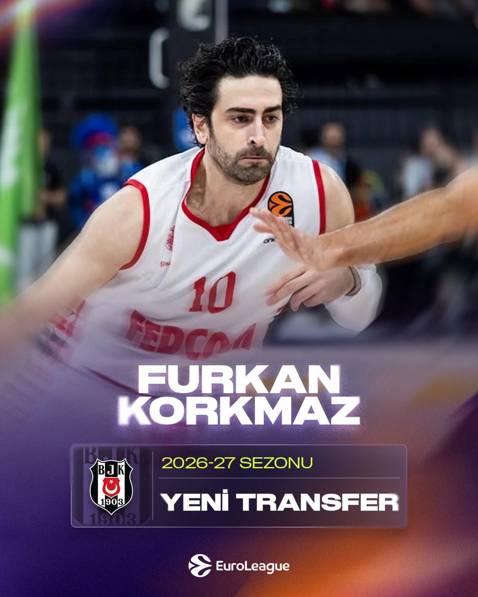 EuroLeagueTUR's tweet photo. Furkan Korkmaz 🤝 Beşiktaş

@BJK_Basketbol, Furkan Korkmaz’ı kadrosuna kattı! 🦅 https://t.co/xWKiA05bao