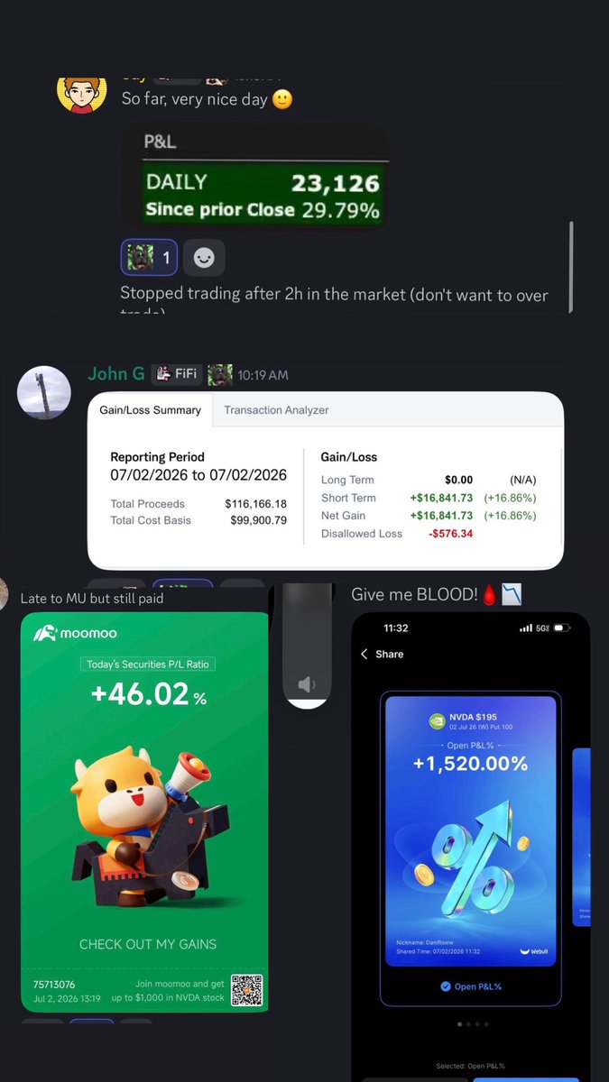 fifi_trades's tweet photo. Sitting on your hands today? You don’t have to be. TQE members all paid! 

$MSTR $MU $SPY $NVDA https://t.co/9gRPwC7ywg