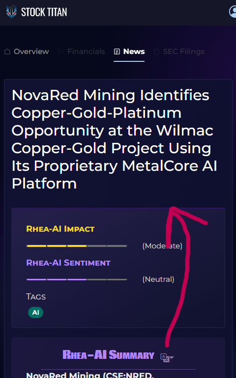 marauoof96's tweet photo. IS $NRED WORTH HOLDING FOR THE LONG TERM?

I think the latest update makes the long-term case even stronger

NovaRed Mining used MetalCore AI to process 57 years of exploration history, integrating 10 mineral occurrences, 19 assessment reports, 38 regional geochemical samples, historical production records, and aeromagnetic data

The result was a new Copper-Gold-Platinum target while confirming the 1,125 ppm Cu anomaly remains a priority. With 39,726 acres, 3 drill-ready targets, and a 70% earn-in option, I believe the company continues increasing the value of Wilmac before drilling

My price target remains C$4.75. Trade your own plan

$BSP $USDE $SURG
