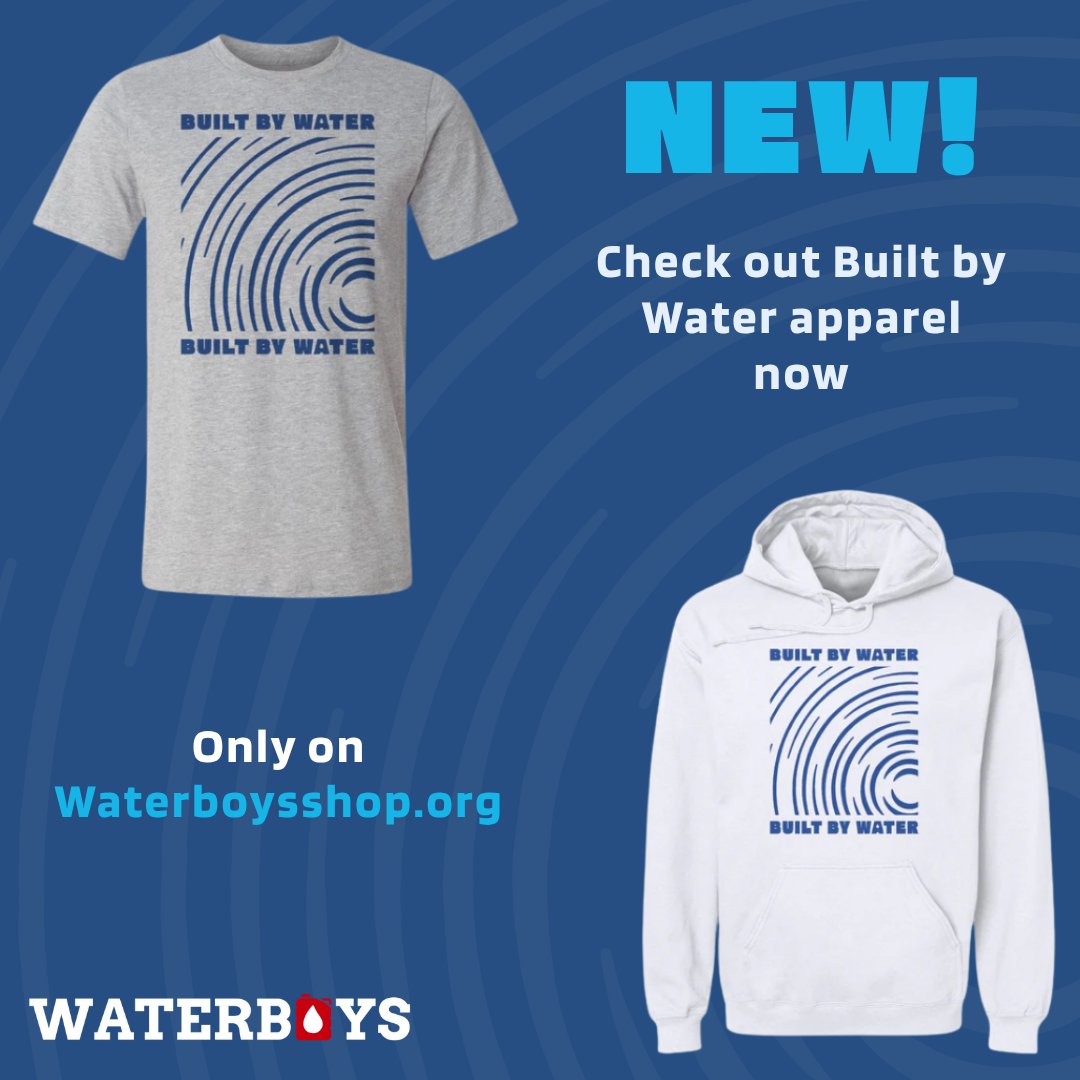 WaterboysORG's tweet photo. 📣 BREAKING: The Waterboys Shop has NEW #BuiltByWater apparel!

Grab a stylish t-shirt or hoodie today while supporting charity and our 10th anniversary. Styles are available in multiple sizes for men and women.

https://t.co/sUBy702HAB

#Waterboys10 https://t.co/OKjpINnDJ6
