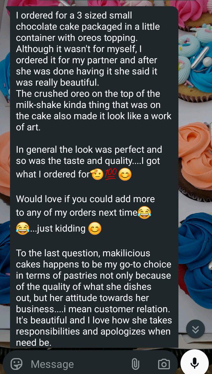 Thetasteofhaven's tweet photo. Happy New Month Beautiful People 💓 

A few weeks ago, we reached out to our customers to hear about their experience with Makilicious Cakes and how we can better serve them 

These are some of the responses we got warmed our hearts and reminded us why we do what we do 💝✨ https://t.co/OsvQV3B8Lz