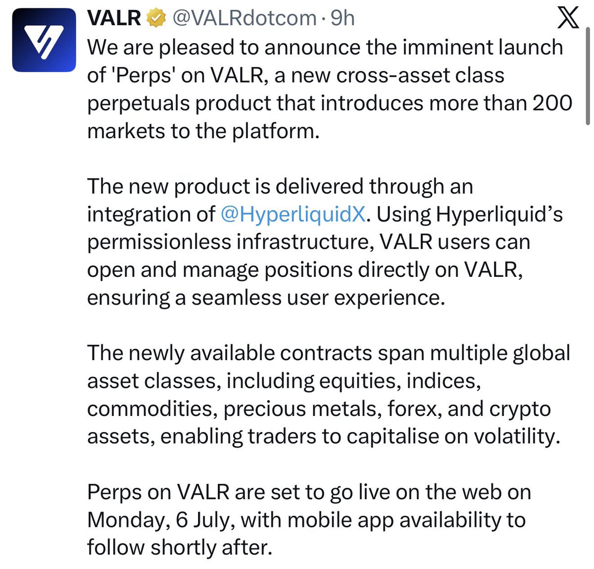 coinacademy_fr's tweet photo. 🚨 VALR, le plus grand exchange crypto d’Afrique, intègre Hyperliquid comme infrastructure on-chain pour proposer des contrats perpétuels à ses utilisateurs.

Il s’agit de la première intégration directe d’Hyperliquid par un exchange centralisé. https://t.co/viqDs2p2w8
