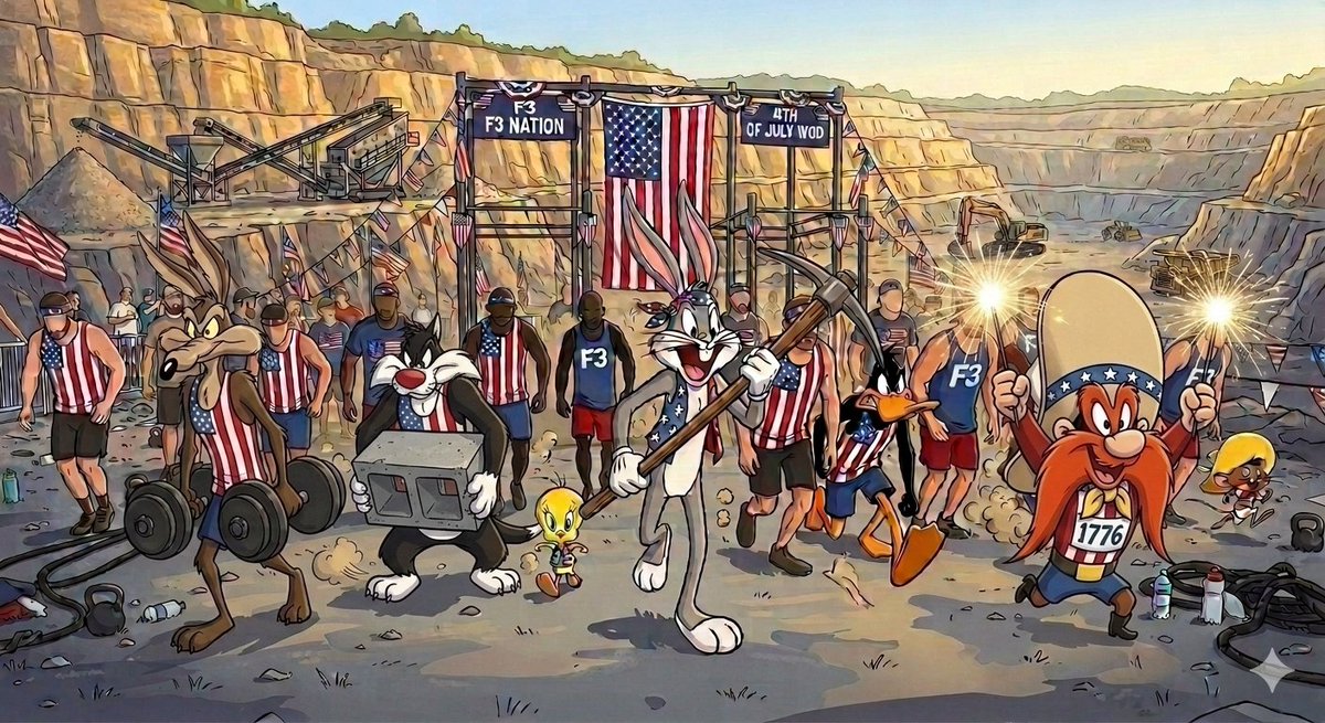 watrhole's tweet photo. Earn your BBQ and fireworks this Independence Day! 🇺🇸 Join @F3TheQuarry for a special "17 & 76" themed workout. Spirit Stick's planning heavy reps, zero excuses, and ultimate freedom. Open to all men! 🦅 
-bring an FNG

4:30 - 🎒📙 🥾
5:15 - 🏋 🏋 🏋
6:05 - ☕️☕️

@F3Omaha @F3TheQuarry @CurtisHams0408 @F3thevillage