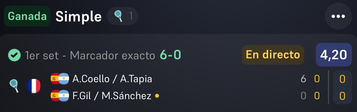 Ferminmoroso's tweet photo. 6-0 de Coello y Tapia 🔥 https://t.co/pIT7VuX8YM