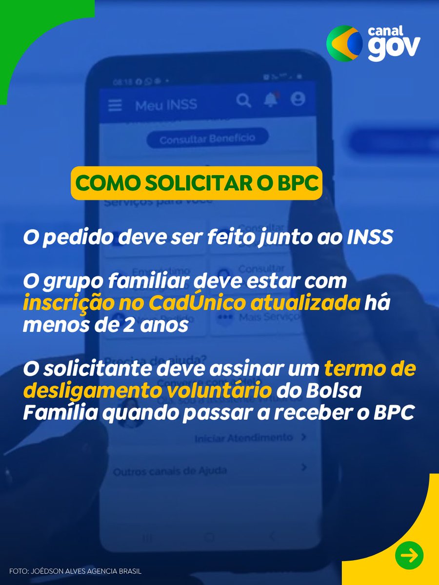 canalgov's tweet photo. Uma responsável familiar com direito ao BPC, e que já recebe o Bolsa Família, não perde este benefício se solicitar o outro. https://t.co/c4DpJBe46u
