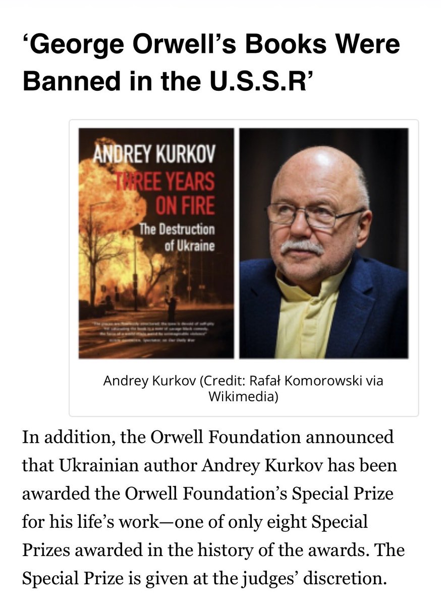 DeepVellum's tweet photo. Andrey Kurkov, author of GREY BEES and DIARY OF AN INVASION, has received the Orwell Foundation’s Special Prize for his life’s work. 

Read about it here: https://t.co/SLHRZdYR0o https://t.co/f0BWbsmNIH