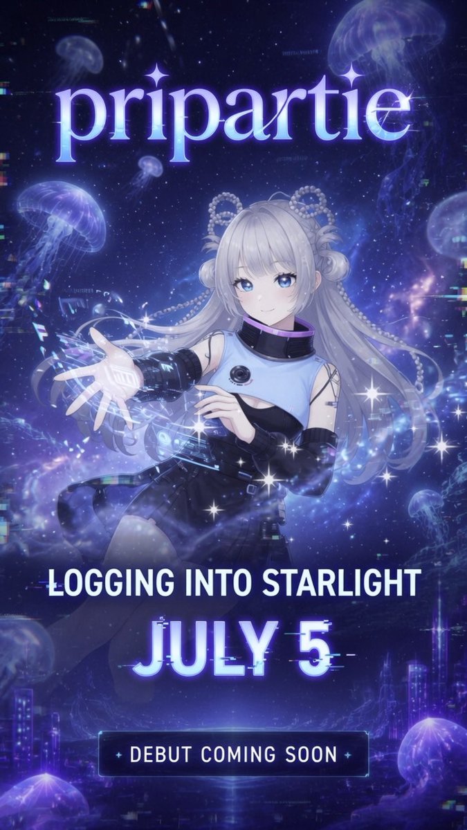 pripartie_vt's tweet photo. ANNOUNCEMENT/DEBUT this SUNDAY!
7:00 EST/6:00 Central 🌌🪼🩻🎧

#pripartie #vtuber #signals 
#cyberidol #cozystreamer #vtuberdebut #debut #firststream https://t.co/5jvJ8PzY5A