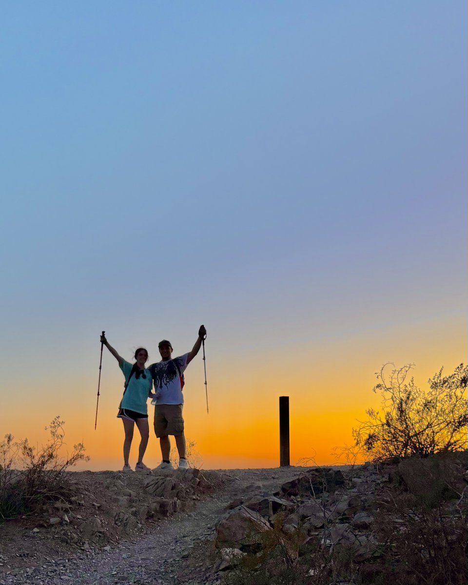 maddesert's tweet photo. Epic terrain, killer views, zero shortcuts. 🤙🙌🏻
Dylan F. + Chelsea D., New Orleans, scored front-row seats to an Arizona sunset, Phoenix Mountains Preserve, 06-30-26.

Mad Desert Trekking 🏜🦎💀🌵☀️
Intense Human-Powered Adventures in Phoenix + Scottsdale, Arizona https://t.co/MDRMgwey34